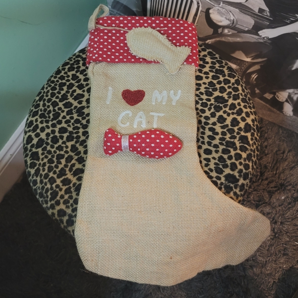 Brand New - No Tags ...I Love my Cat Holiday Stocking